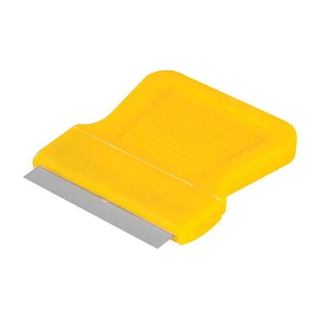 Dendesigns 2 in. Stainless Steel Mini Glass Scraper - Yellow, 40PK DE2737659